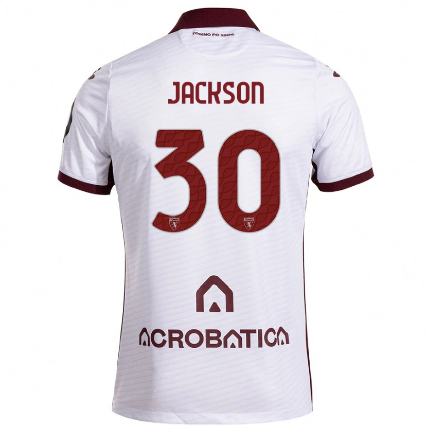 Danxen Kvinnor Michael Jackson #30 Vit Rödbrun Bortatröja Matchtröjor 2024/25 Tröjor T-Tröja