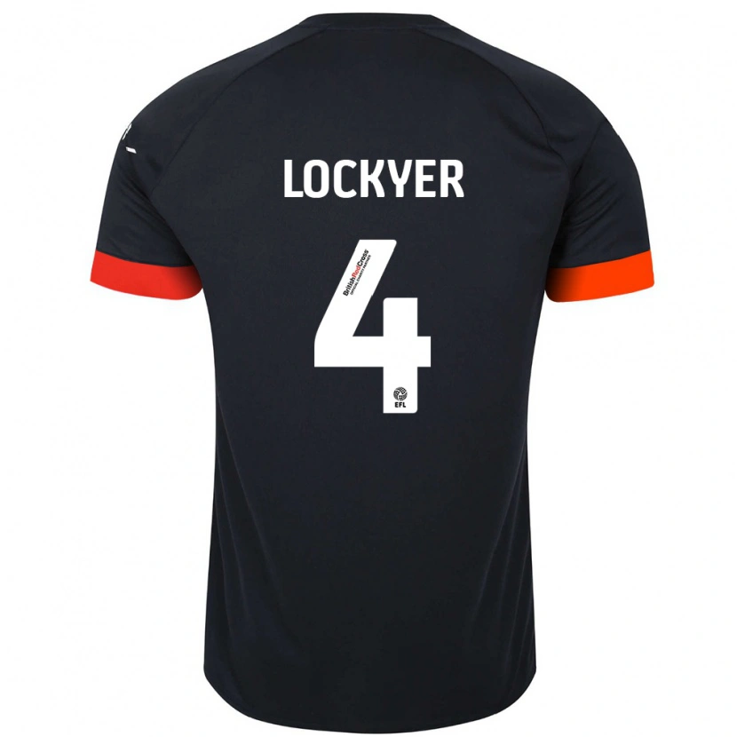 Danxen Kvinnor Tom Lockyer #4 Svart Orange Bortatröja Matchtröjor 2024/25 Tröjor T-Tröja