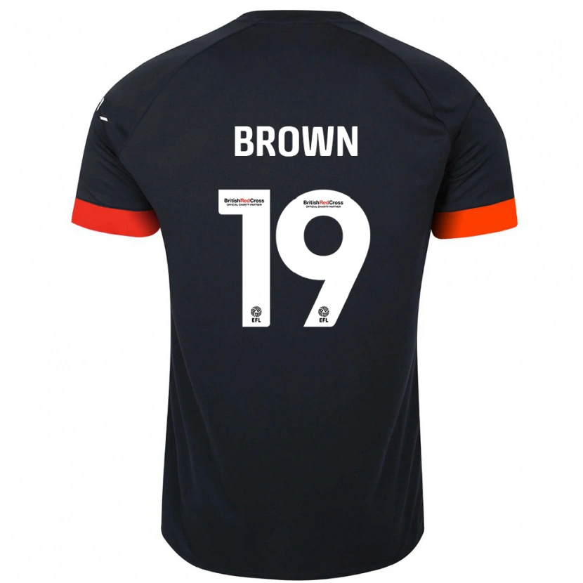 Danxen Kvinnor Jacob Brown #19 Svart Orange Bortatröja Matchtröjor 2024/25 Tröjor T-Tröja