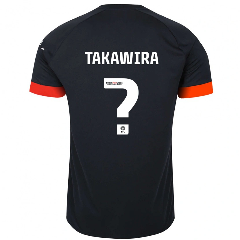 Danxen Kvinnor Matthew Takawira #0 Svart Orange Bortatröja Matchtröjor 2024/25 Tröjor T-Tröja