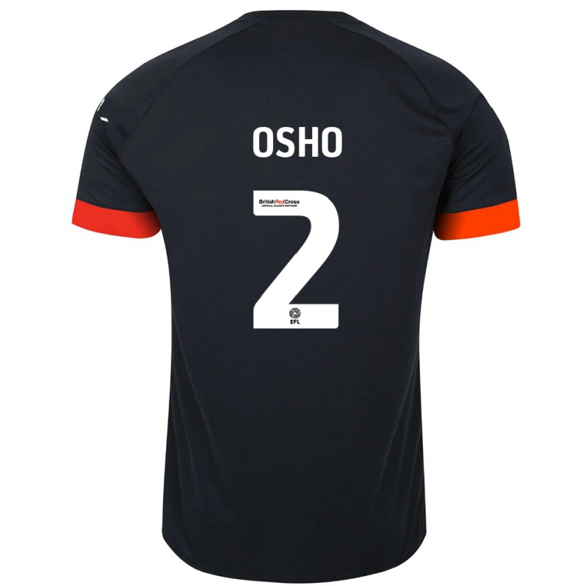 Danxen Kvinnor Gabriel Osho #2 Svart Orange Bortatröja Matchtröjor 2024/25 Tröjor T-Tröja