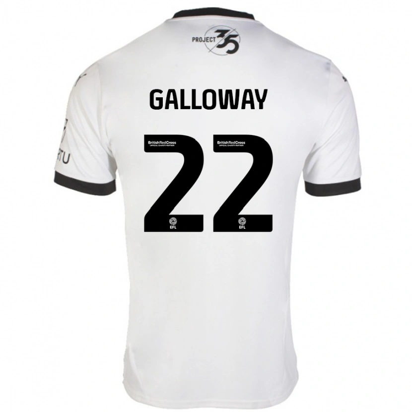 Danxen Kvinnor Brendan Galloway #22 Vit Svart Bortatröja Matchtröjor 2024/25 Tröjor T-Tröja