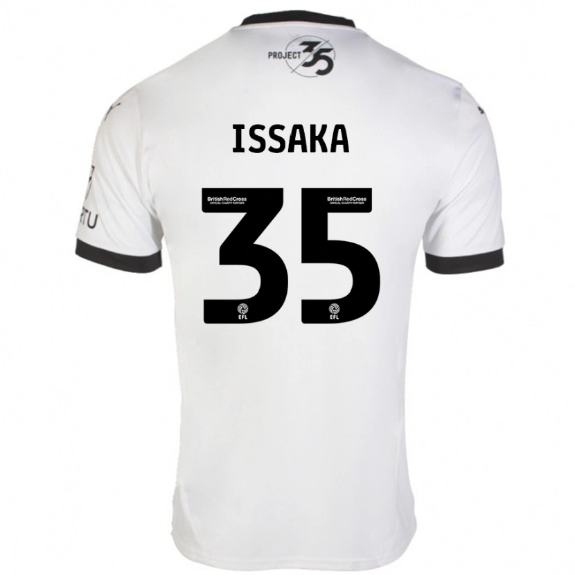 Danxen Kvinnor Freddie Issaka #35 Vit Svart Bortatröja Matchtröjor 2024/25 Tröjor T-Tröja