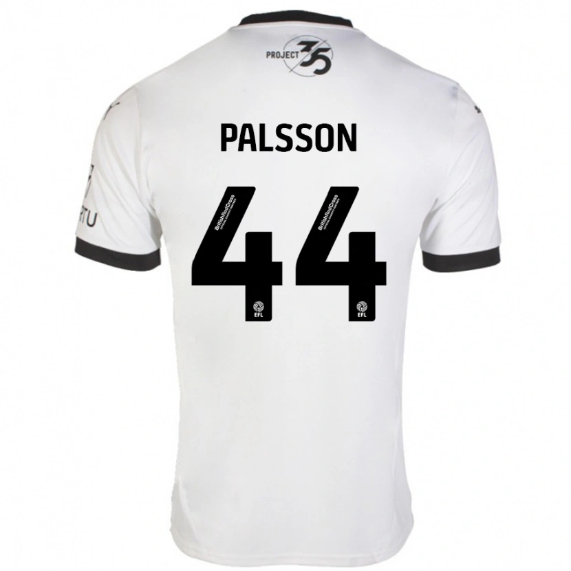 Danxen Kvinnor Victor Pálsson #44 Vit Svart Bortatröja Matchtröjor 2024/25 Tröjor T-Tröja