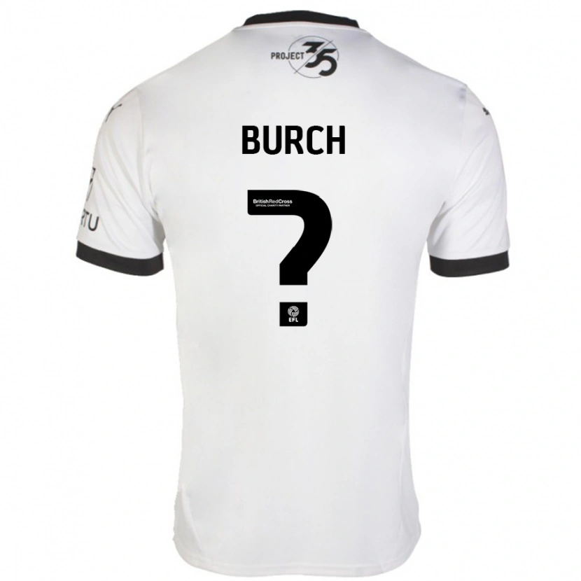 Danxen Kvinnor Kian Burch #0 Vit Svart Bortatröja Matchtröjor 2024/25 Tröjor T-Tröja