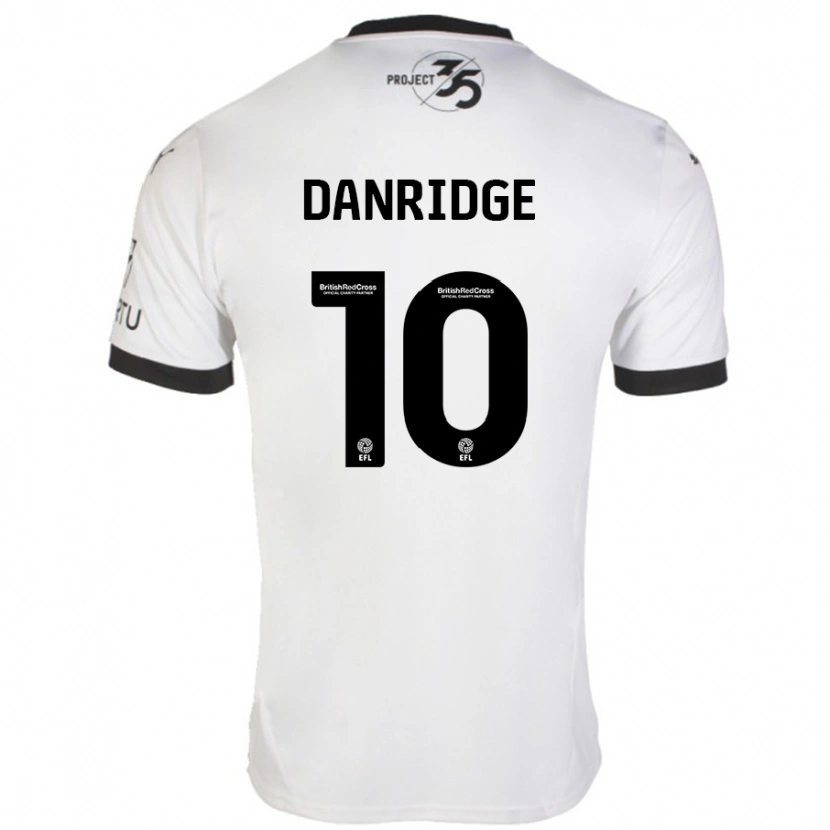 Danxen Kvinnor Rebecca Danridge #10 Vit Svart Bortatröja Matchtröjor 2024/25 Tröjor T-Tröja