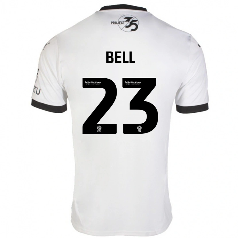 Danxen Kvinnor Katelyn Bell #23 Vit Svart Bortatröja Matchtröjor 2024/25 Tröjor T-Tröja