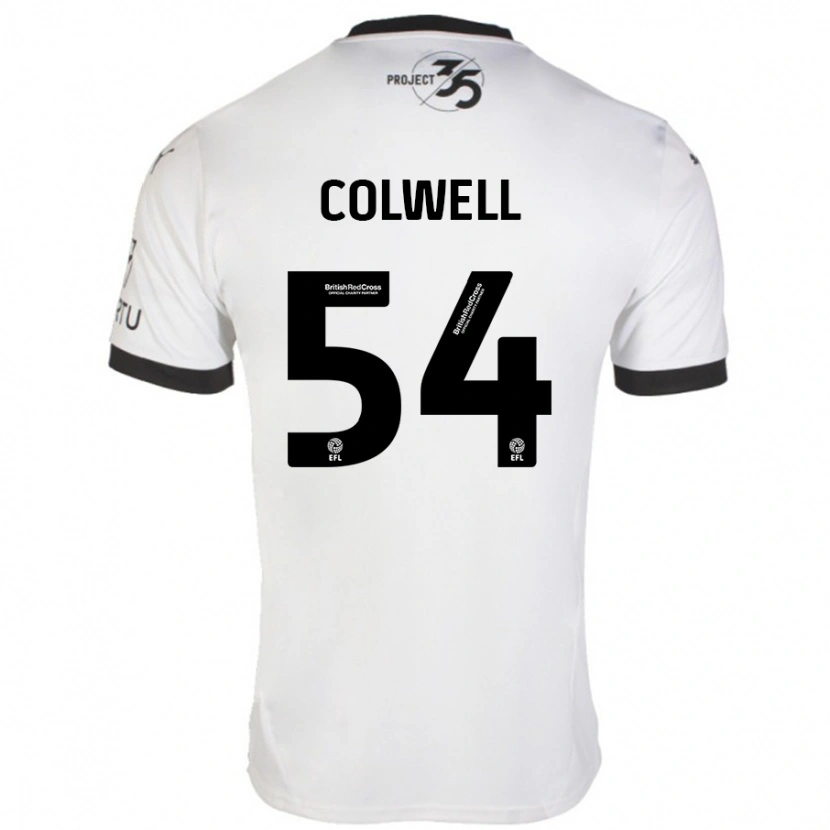 Danxen Kvinnor Lewis Colwell #54 Vit Svart Bortatröja Matchtröjor 2024/25 Tröjor T-Tröja