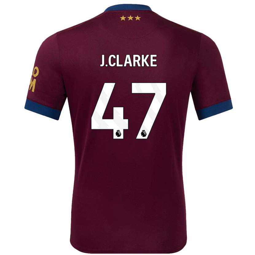 Danxen Kvinnor Jack Clarke #47 Brun Bortatröja Matchtröjor 2024/25 Tröjor T-Tröja