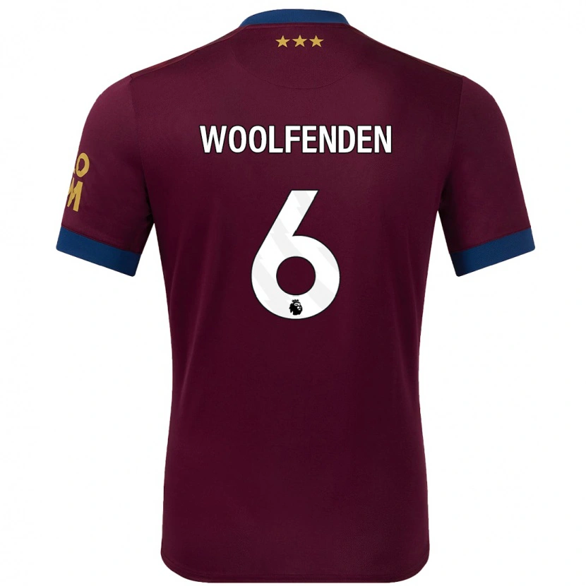 Danxen Kvinnor Luke Woolfenden #6 Brun Bortatröja Matchtröjor 2024/25 Tröjor T-Tröja