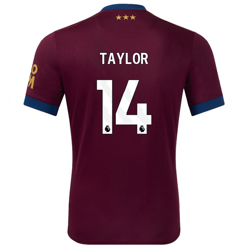 Danxen Kvinnor Jack Taylor #14 Brun Bortatröja Matchtröjor 2024/25 Tröjor T-Tröja