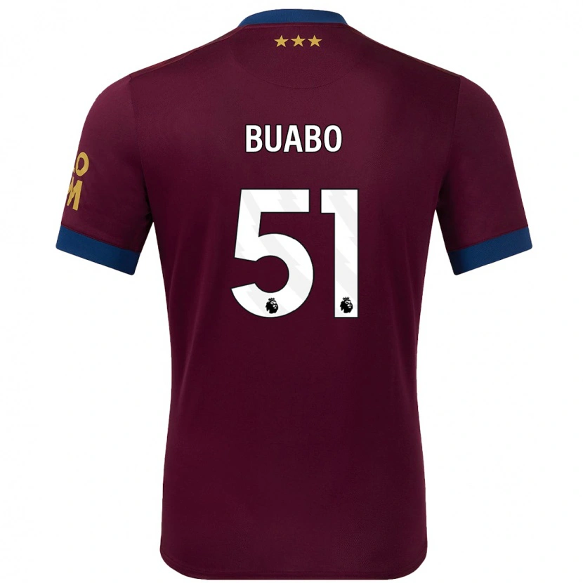 Danxen Kvinnor Gerrard Buabo #51 Brun Bortatröja Matchtröjor 2024/25 Tröjor T-Tröja
