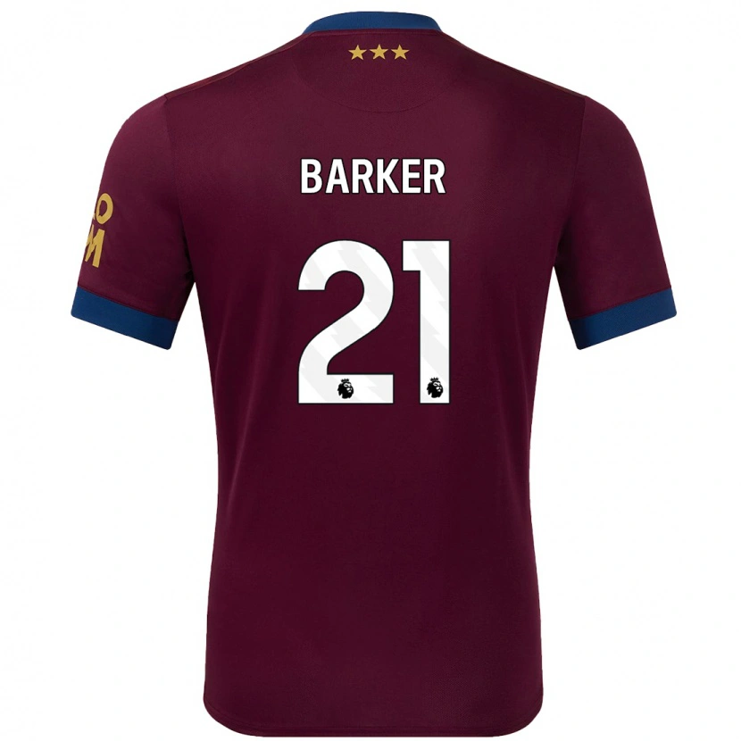 Danxen Kvinnor Maisy Barker #21 Brun Bortatröja Matchtröjor 2024/25 Tröjor T-Tröja