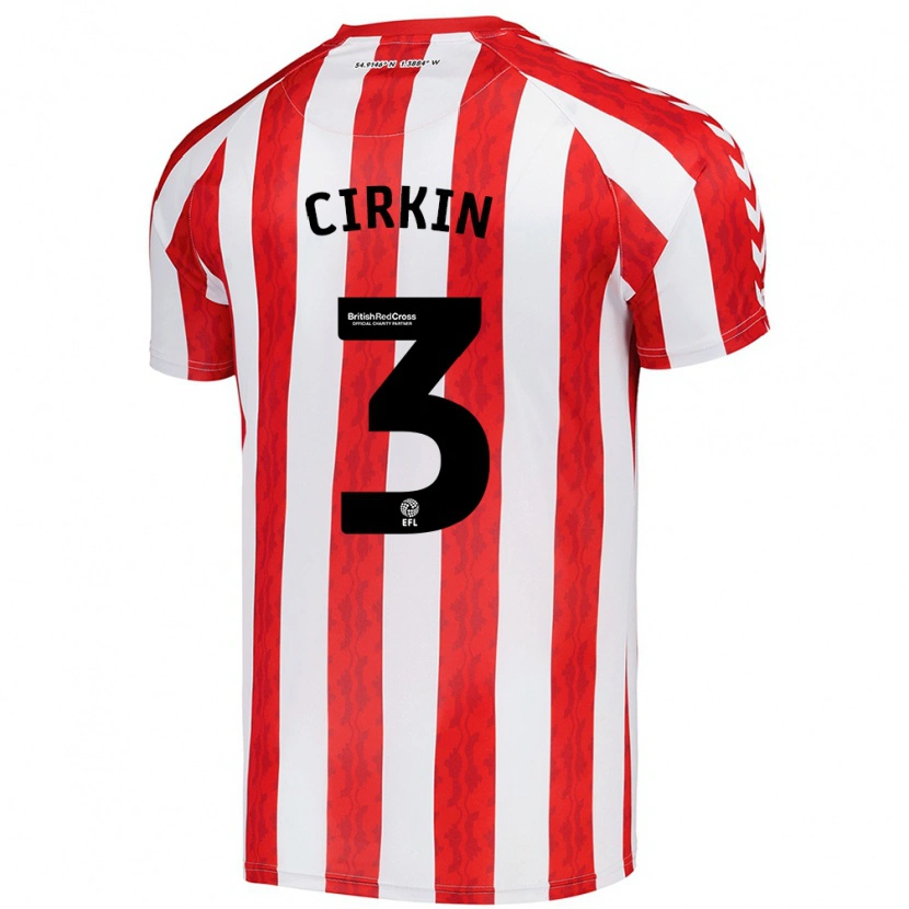 Danxen Barn Dennis Cirkin #3 Röd Vit Hemmatröja Matchtröjor 2024/25 Tröjor T-Tröja