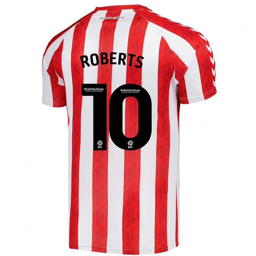 Danxen Barn Patrick Roberts #10 Röd Vit Hemmatröja Matchtröjor 2024/25 Tröjor T-Tröja