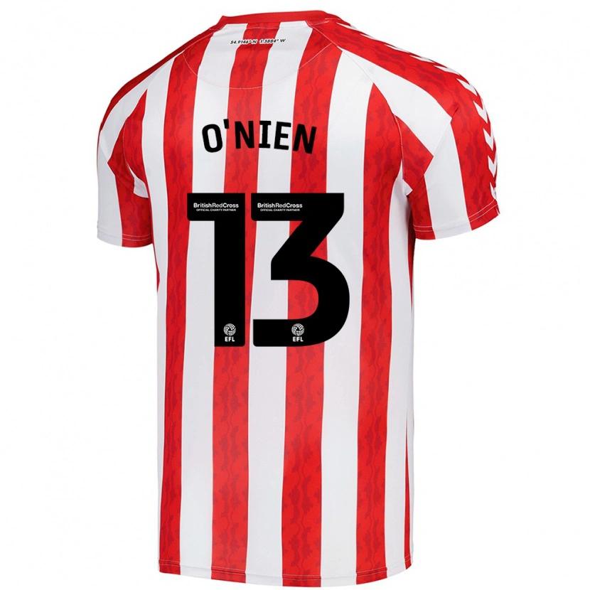 Danxen Barn Luke O'nien #13 Röd Vit Hemmatröja Matchtröjor 2024/25 Tröjor T-Tröja