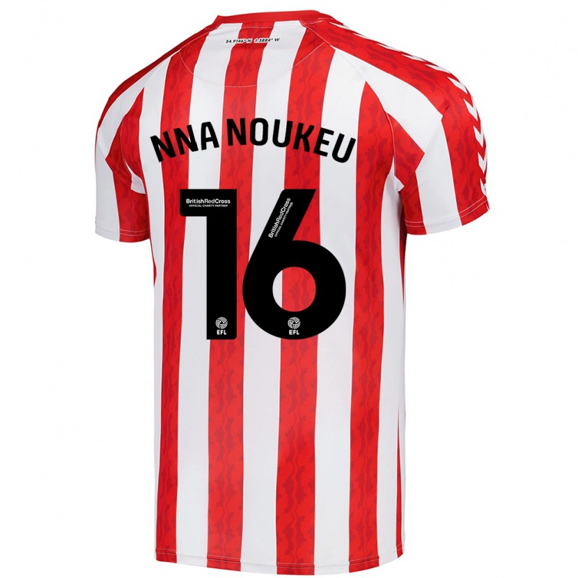 Danxen Barn Blondy Nna Noukeu #16 Röd Vit Hemmatröja Matchtröjor 2024/25 Tröjor T-Tröja