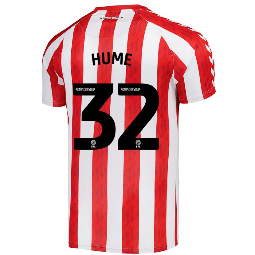 Danxen Barn Trai Hume #32 Röd Vit Hemmatröja Matchtröjor 2024/25 Tröjor T-Tröja