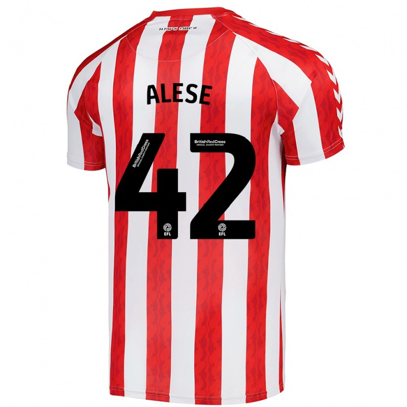 Danxen Barn Aji Alese #42 Röd Vit Hemmatröja Matchtröjor 2024/25 Tröjor T-Tröja