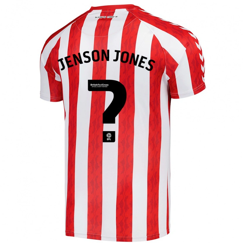 Danxen Barn Jenson Jones #0 Röd Vit Hemmatröja Matchtröjor 2024/25 Tröjor T-Tröja