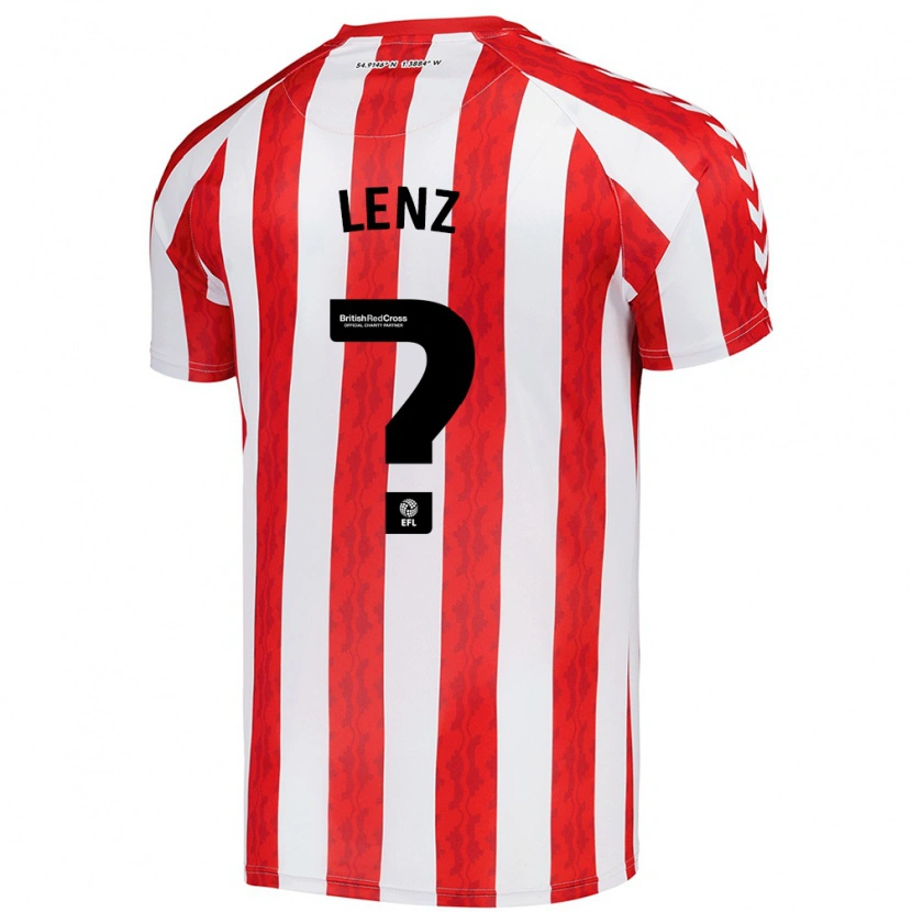 Danxen Barn Elias Lenz #0 Röd Vit Hemmatröja Matchtröjor 2024/25 Tröjor T-Tröja