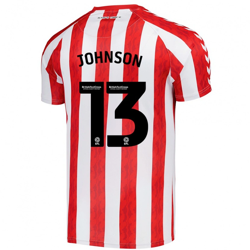 Danxen Barn Zak Johnson #13 Röd Vit Hemmatröja Matchtröjor 2024/25 Tröjor T-Tröja
