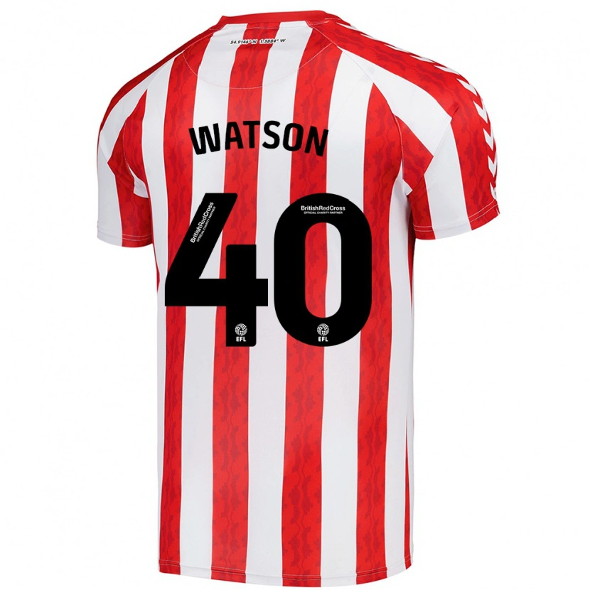 Danxen Barn Tom Watson #40 Röd Vit Hemmatröja Matchtröjor 2024/25 Tröjor T-Tröja