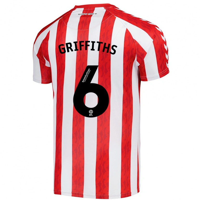 Danxen Barn Louise Griffiths #6 Röd Vit Hemmatröja Matchtröjor 2024/25 Tröjor T-Tröja