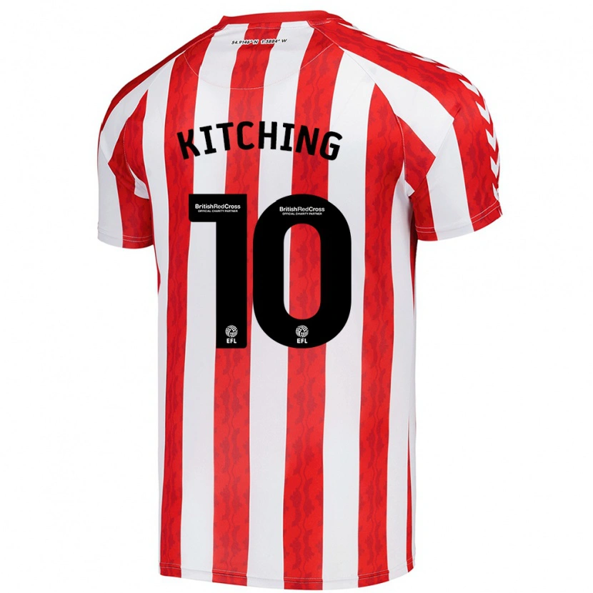 Danxen Barn Katie Kitching #10 Röd Vit Hemmatröja Matchtröjor 2024/25 Tröjor T-Tröja