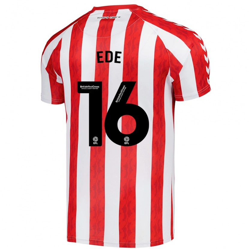 Danxen Barn Grace Ede #16 Röd Vit Hemmatröja Matchtröjor 2024/25 Tröjor T-Tröja