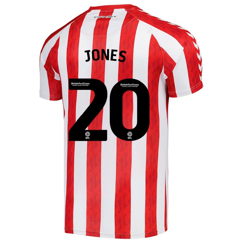 Danxen Barn Ellen Jones #20 Röd Vit Hemmatröja Matchtröjor 2024/25 Tröjor T-Tröja