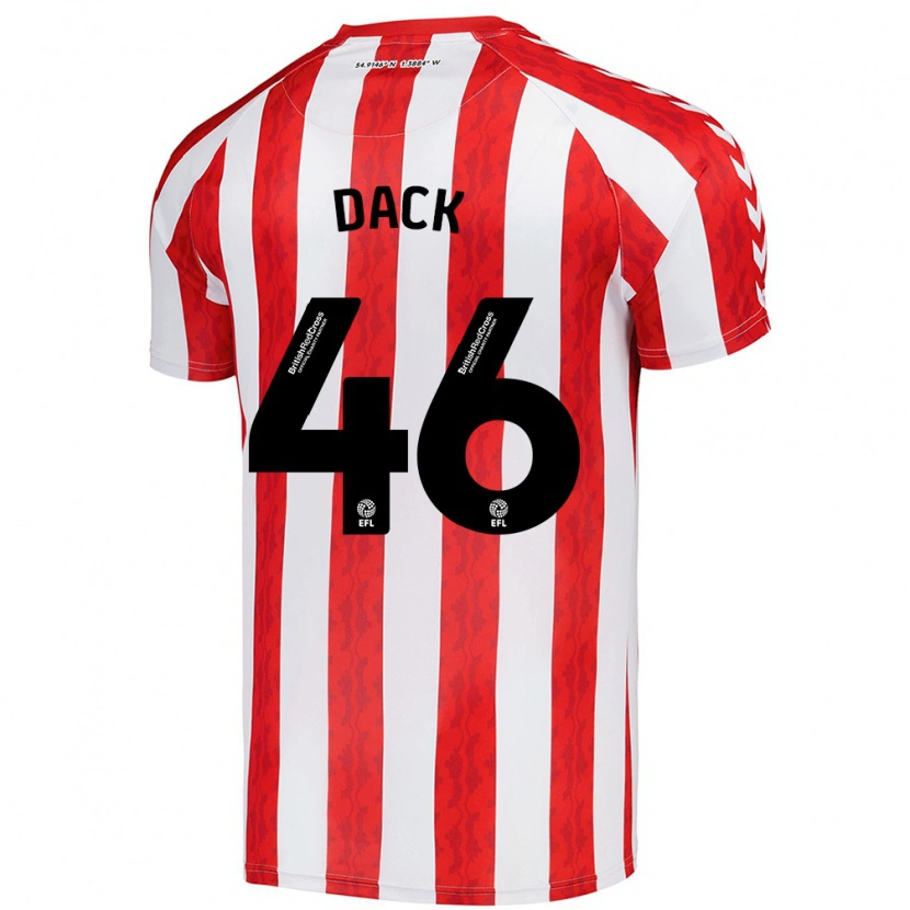 Danxen Barn Bradley Dack #46 Röd Vit Hemmatröja Matchtröjor 2024/25 Tröjor T-Tröja