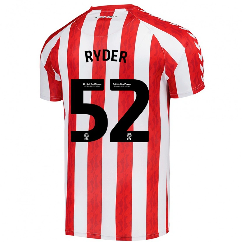 Danxen Barn Joe Ryder #52 Röd Vit Hemmatröja Matchtröjor 2024/25 Tröjor T-Tröja