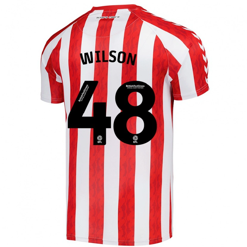 Danxen Barn Callum Wilson #48 Röd Vit Hemmatröja Matchtröjor 2024/25 Tröjor T-Tröja
