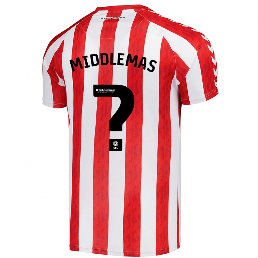 Danxen Barn Ben Middlemas #0 Röd Vit Hemmatröja Matchtröjor 2024/25 Tröjor T-Tröja