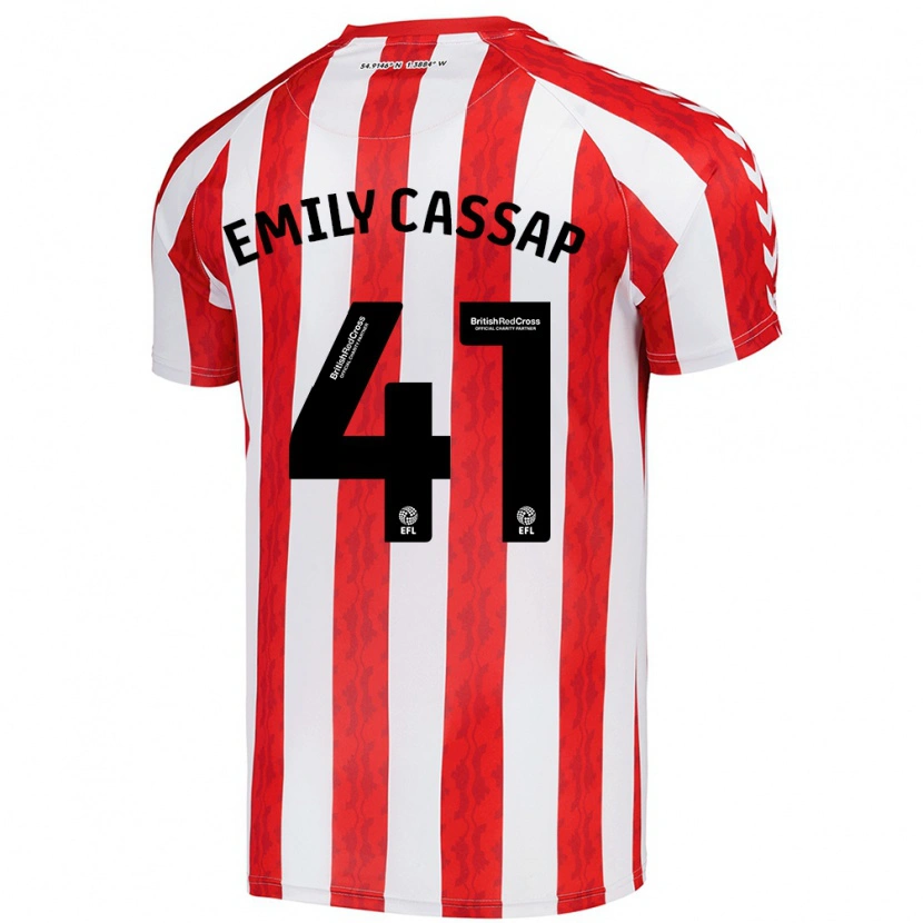 Danxen Barn Emily Cassap #41 Röd Vit Hemmatröja Matchtröjor 2024/25 Tröjor T-Tröja