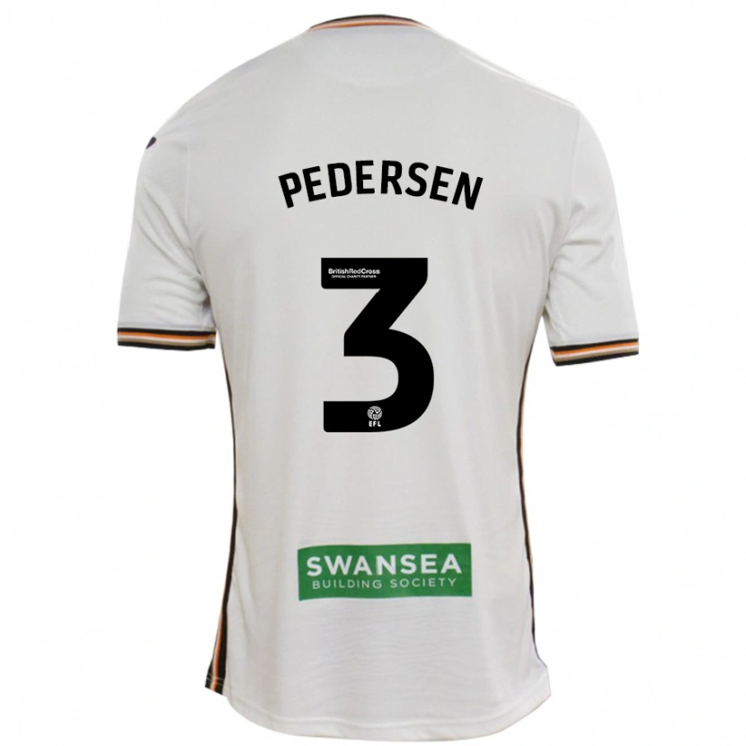 Danxen Barn Kristian Pedersen #3 Vit Hemmatröja Matchtröjor 2024/25 Tröjor T-Tröja