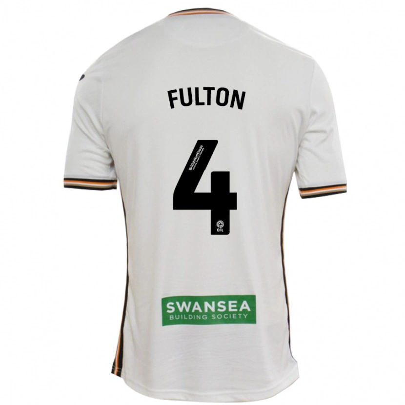 Danxen Barn Jay Fulton #4 Vit Hemmatröja Matchtröjor 2024/25 Tröjor T-Tröja