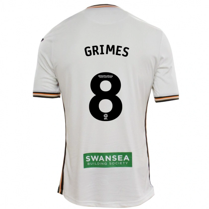Danxen Barn Matt Grimes #8 Vit Hemmatröja Matchtröjor 2024/25 Tröjor T-Tröja