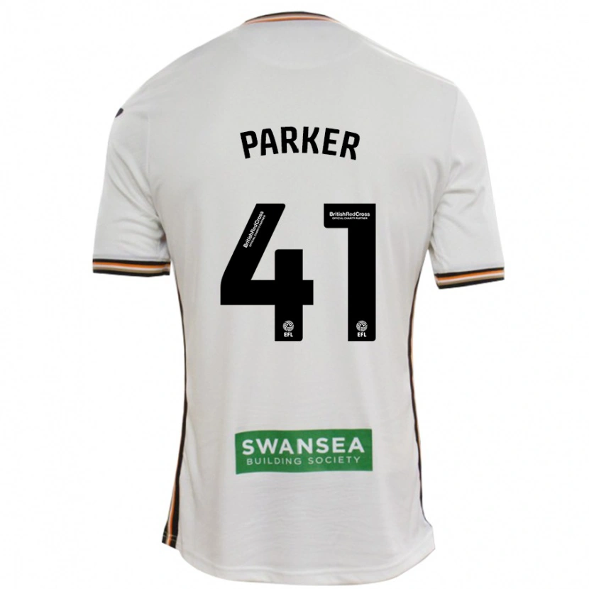 Danxen Barn Sam Parker #41 Vit Hemmatröja Matchtröjor 2024/25 Tröjor T-Tröja