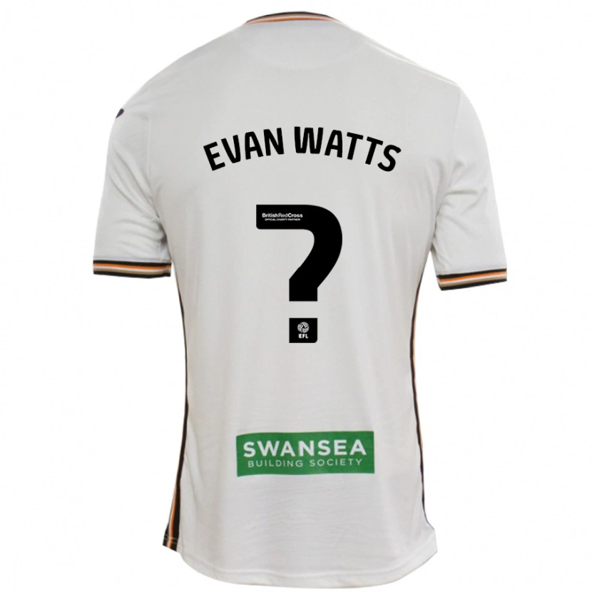 Danxen Barn Evan Watts #0 Vit Hemmatröja Matchtröjor 2024/25 Tröjor T-Tröja