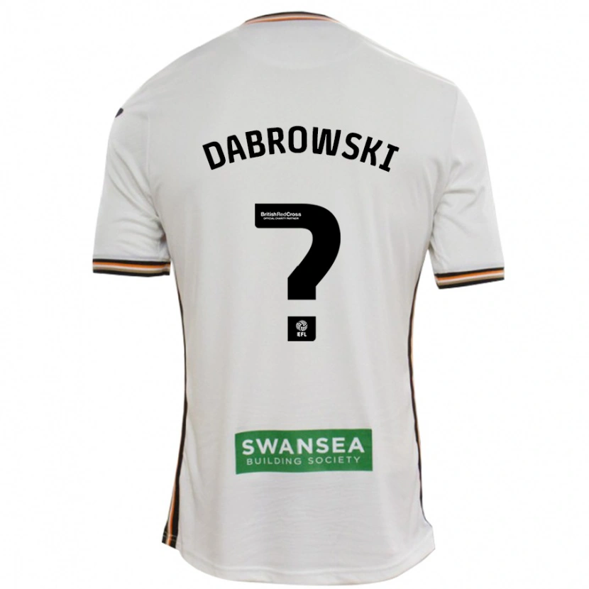 Danxen Barn Sebastian Dabrowski #0 Vit Hemmatröja Matchtröjor 2024/25 Tröjor T-Tröja