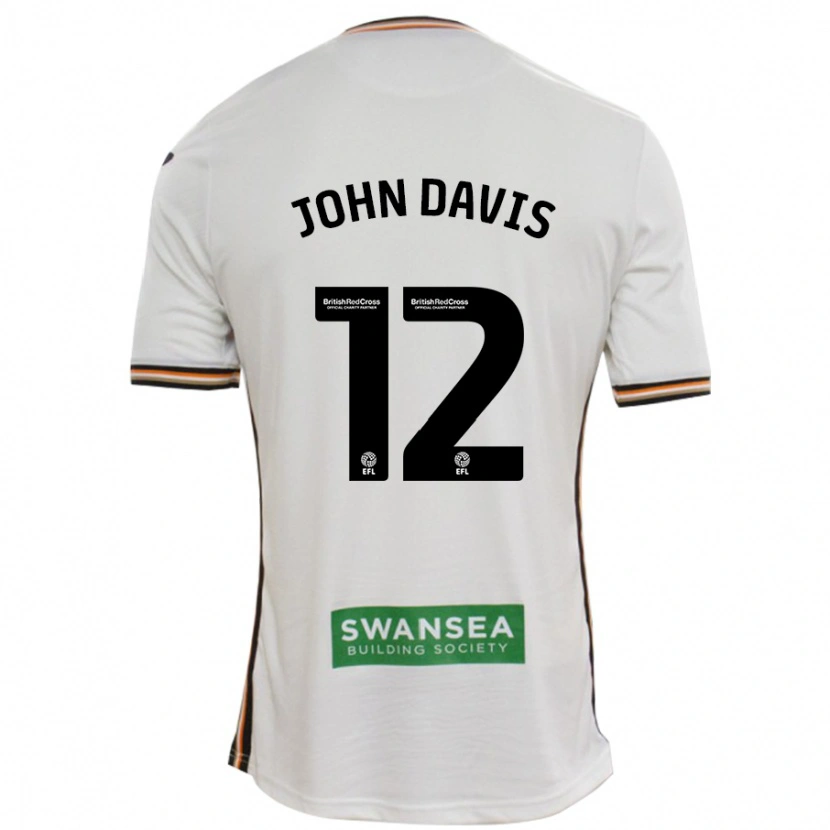 Danxen Barn Stacey John-Davis #12 Vit Hemmatröja Matchtröjor 2024/25 Tröjor T-Tröja