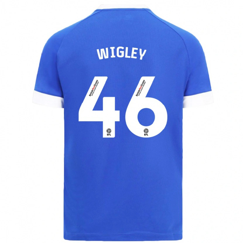 Danxen Barn Morgan Wigley #46 Himmelsblå Hemmatröja Matchtröjor 2024/25 Tröjor T-Tröja