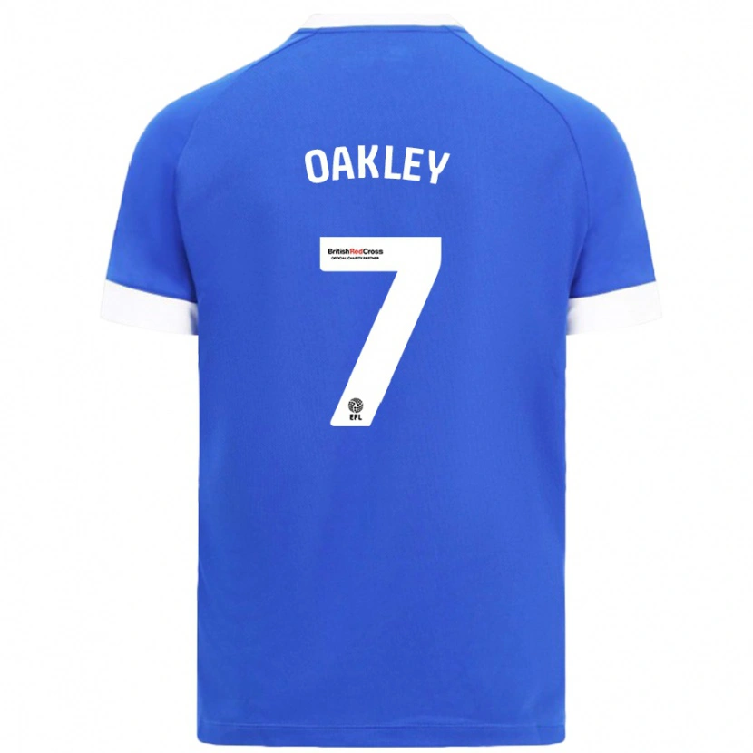 Danxen Barn Rhianne Oakley #7 Himmelsblå Hemmatröja Matchtröjor 2024/25 Tröjor T-Tröja