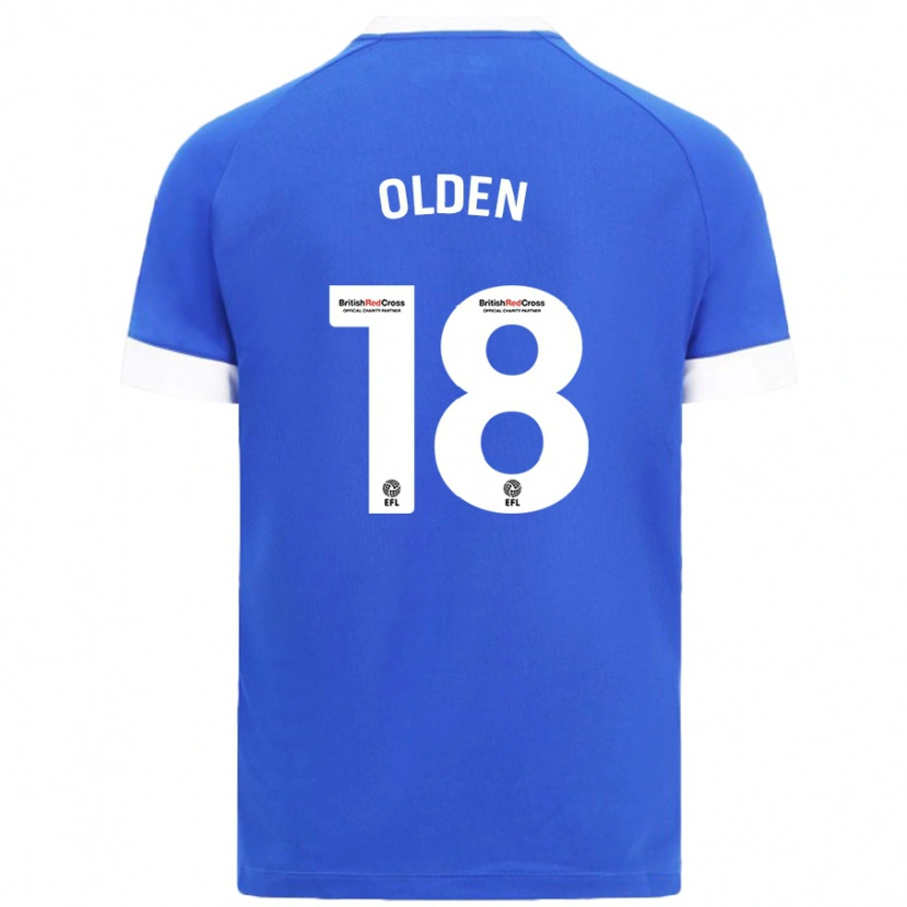 Danxen Barn Mackenzie Olden #18 Himmelsblå Hemmatröja Matchtröjor 2024/25 Tröjor T-Tröja