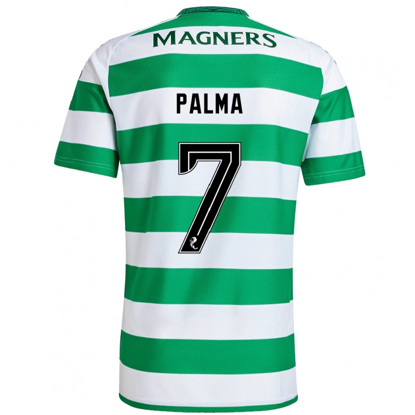 Danxen Barn Luis Palma #7 Grön Vit Hemmatröja Matchtröjor 2024/25 Tröjor T-Tröja