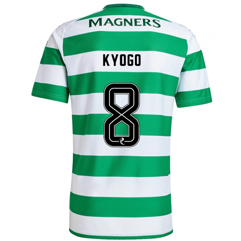 Danxen Barn Kyogo Furuhashi #8 Grön Vit Hemmatröja Matchtröjor 2024/25 Tröjor T-Tröja