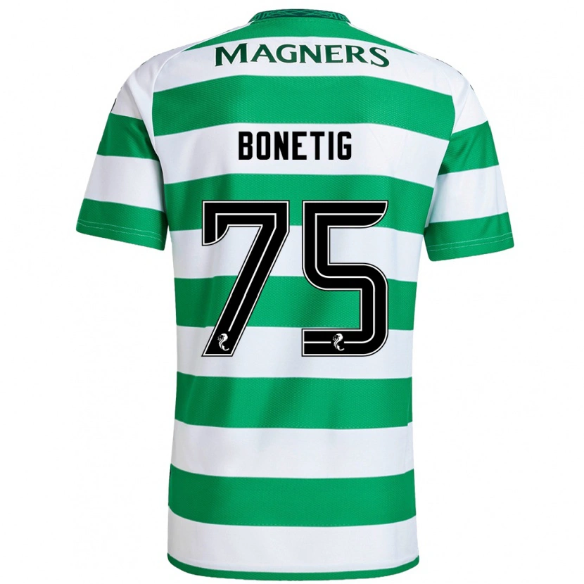 Danxen Barn Liam Bonetig #75 Grön Vit Hemmatröja Matchtröjor 2024/25 Tröjor T-Tröja