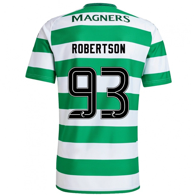 Danxen Barn Mitchell Robertson #93 Grön Vit Hemmatröja Matchtröjor 2024/25 Tröjor T-Tröja